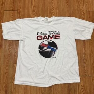 Vintage 90s BudHoops Anheuser Busch Basketball White‎ Shirt Size XL